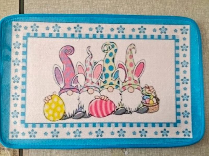 Happy Easter Cartoon Pattern Welcome Mat for Entrance